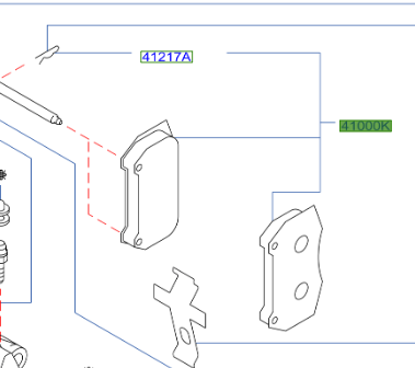Genuine Nissan 350z Front Brake Pad Set