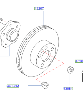 Genuine Nissan 350z Rear Brake Disc Set