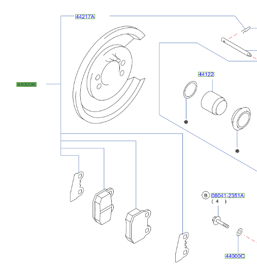 Genuine Nissan 350z Rear Brake Pad Set