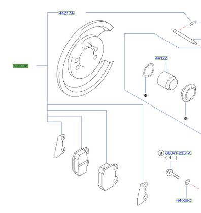 Genuine Nissan 350z Rear Brake Pad Set