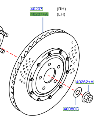 Genuine Nissan GT-R Front Brake Discs