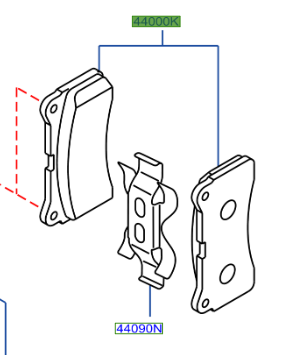 Genuine Nissan GT-R Rear Brake Pads