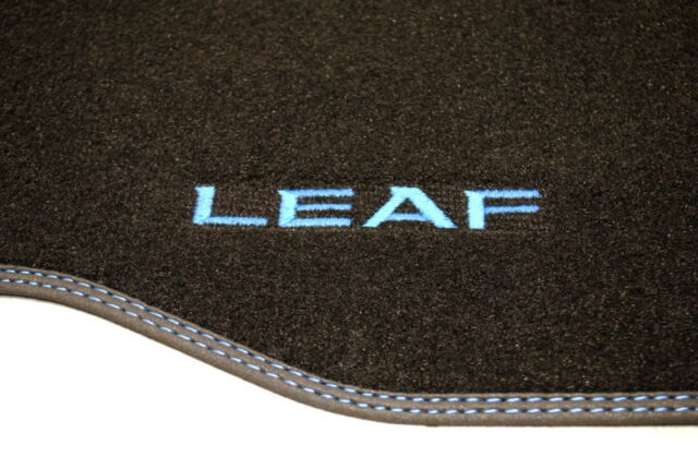 Nissan LEAF (ZE1E) Velour Floor Mats Set /  Blue Stitching