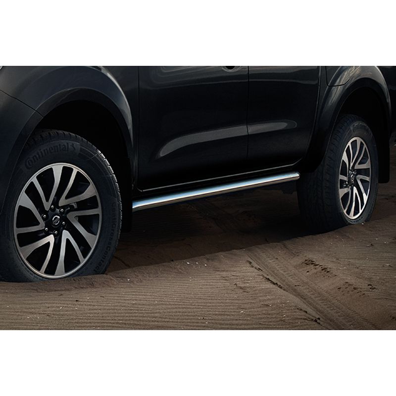 Nissan Navara (D23M) Side Styling Bars w/o Steps, Chrome DC