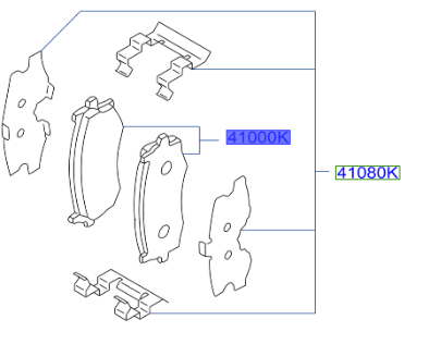 Genuine Nissan Navara Front Pad Set