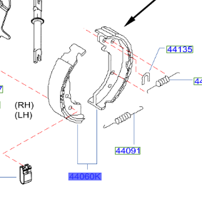 Genuine Nissan Navara Rear Brake Pads / Shoes