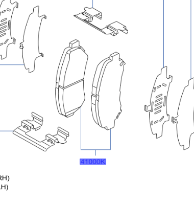 Genuine Nissan Qashqai Front Brake Pad Set