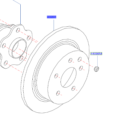 Genuine Nissan Qashqai Rear Disc Set