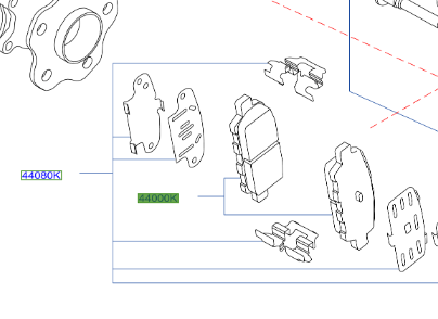 Genuine Nissan Qashqai Rear Brake Pad / Shoe Set