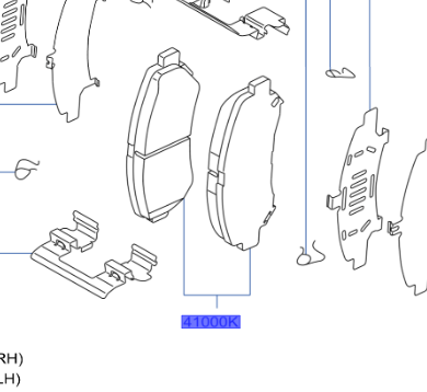 Genuine Nissan Qashqai Front Brake Pad Set