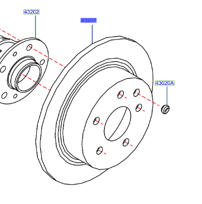 Genuine Nissan Qashqai Rear Disc Set