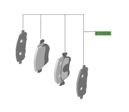 Genuine Nissan Qashqai Front Brake Pad Set