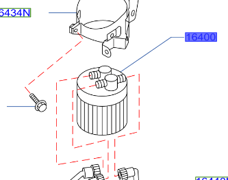 Genuine Nissan Qashqai Fuel Filter / Strainer