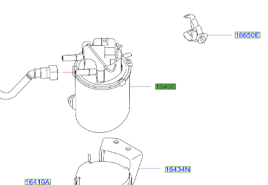 Genuine Nissan Qashqai Fuel Filter / Strainer