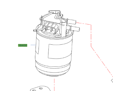 Genuine nissan top qashqai fuel filter