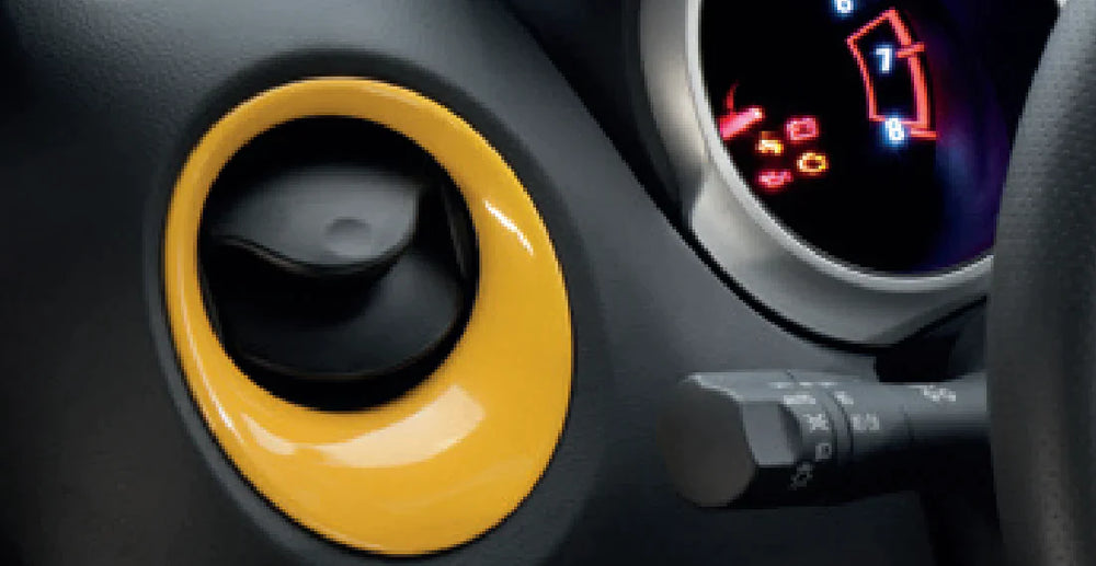 Nissan Juke Yellow Air Vent & Tweeter Surrounds